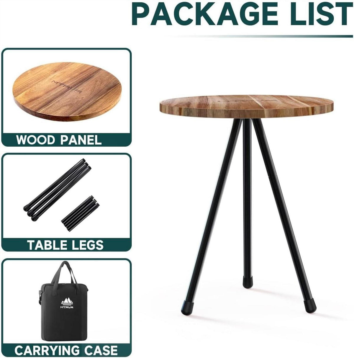 Klappbarer Campingtisch Teakholz Outdoor Picknick Strand Camping
