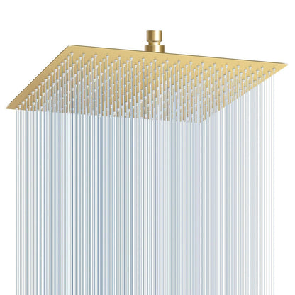 40cm Regendusche Gold – Großer Edelstahl Wasserfall Duschkopf