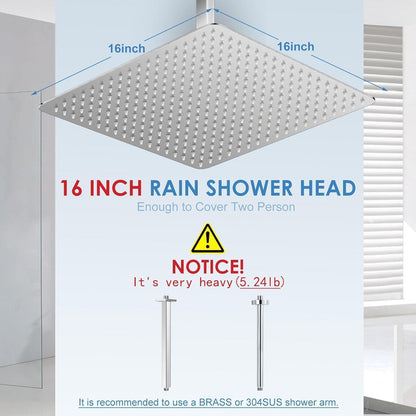 40cm Regendusche Edelstahl, Verstellbar & Wassersparend