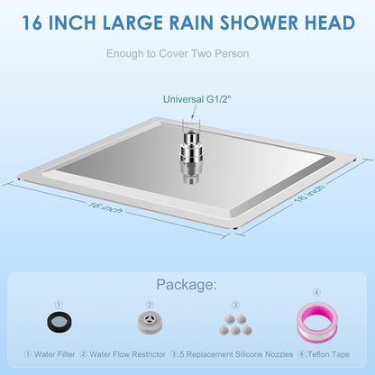 40cm Regendusche Edelstahl, Verstellbar & Wassersparend