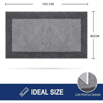 Schmutzfangmatte Grau 86x150 cm – Rutschfest & Waschbar