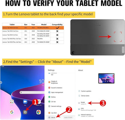 DLveer Schutzhülle für Lenovo Tab M10 10.1 Zoll, Rotwein