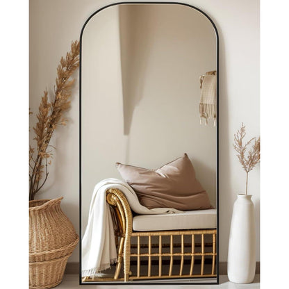 Gewölbter Ganzkörperspiegel 180x68cm – Freistehend & Wandmontage
