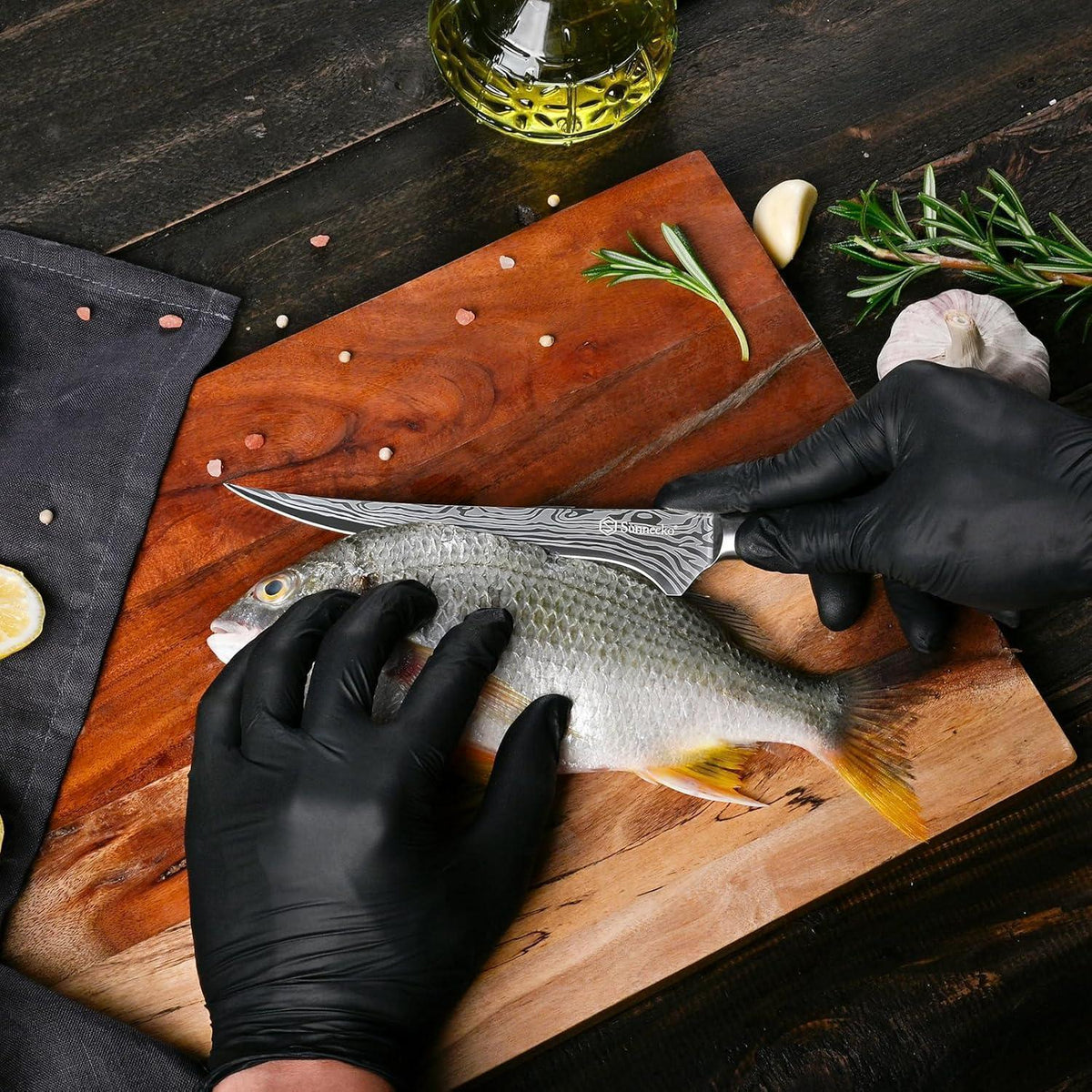 Filetiermesser 15cm Edelstahl | Ausbeinmesser für Fisch & Fleisch
