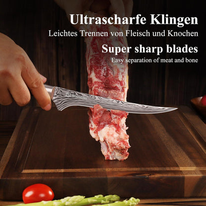 Filetiermesser 15cm Edelstahl | Ausbeinmesser für Fisch & Fleisch