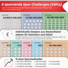 Geld Sparen Challenge Buch Set mit 8 Sparchallenges - Budget