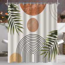 Duschvorhang Blätter Linie 180x200cm Antischimmel Wasserabweisend