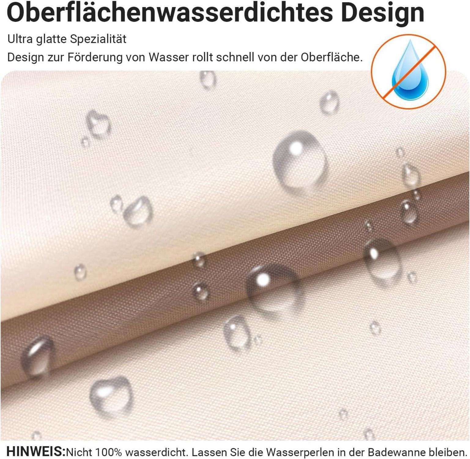 Duschvorhang Beige Streifen 120x180cm