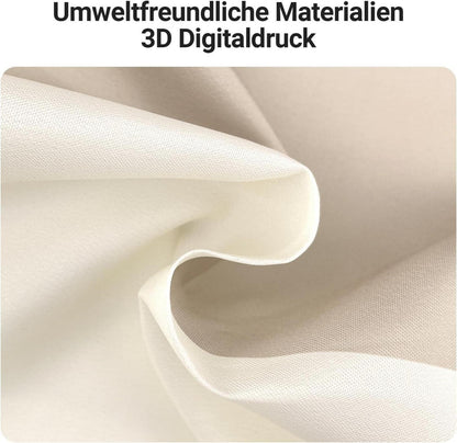 Duschvorhang Beige Streifen Antischimmel Textil 120x180cm
