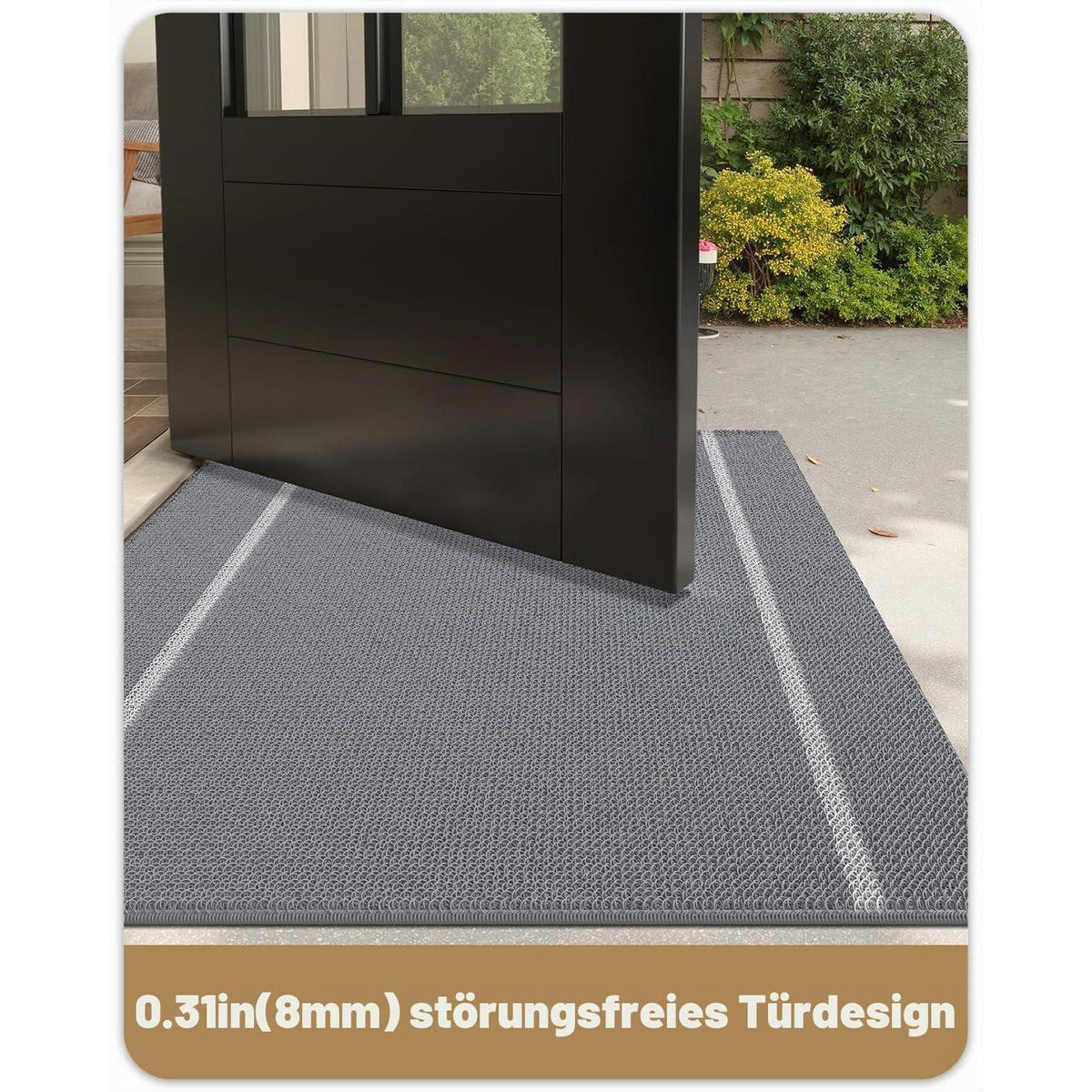Schmutzfangmatte Grau 120x180 cm – Rutschfest & Waschbar