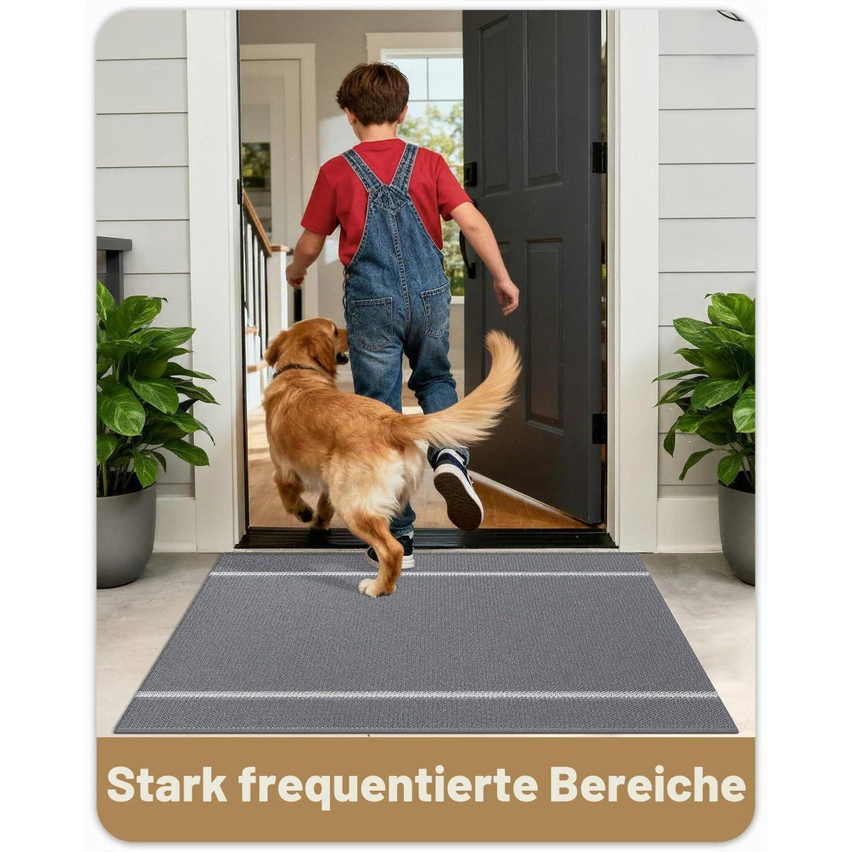 Schmutzfangmatte Grau 120x180 cm – Rutschfest & Waschbar