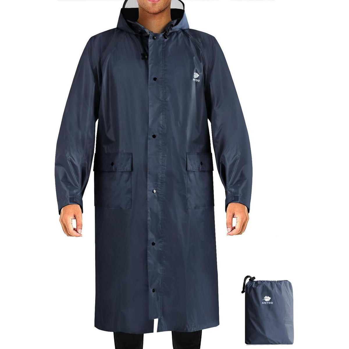 Wasserdichter Regenmantel für Radfahren & Outdoor, Grau