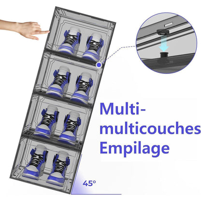 JOISCOPE Schuh-Organisator Stapelbarer Schuhkarton