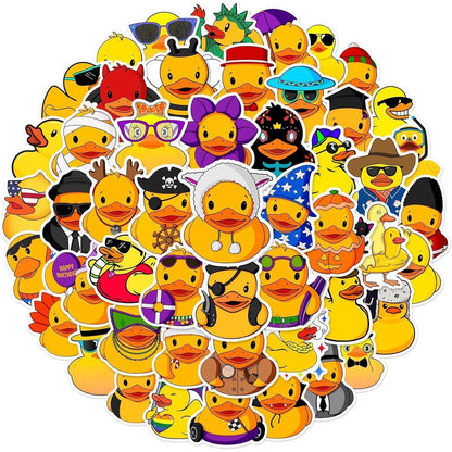Süße Enten Aufkleber Set – 50 Stück Deko für Laptop, Auto & mehr