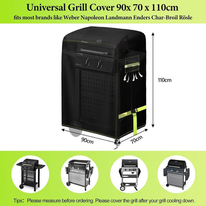 Schwere Grillabdeckung 600D Oxford wetterfest 90x70x110cm