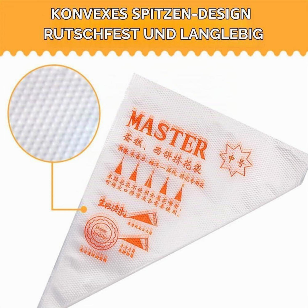 Einweg Spritzbeutel Set 3 Größen – 300 Stück Backen