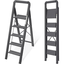 Klappbare Aluminium-Stufenleiter mit Handlauf, 5 Stufen, 150 kg