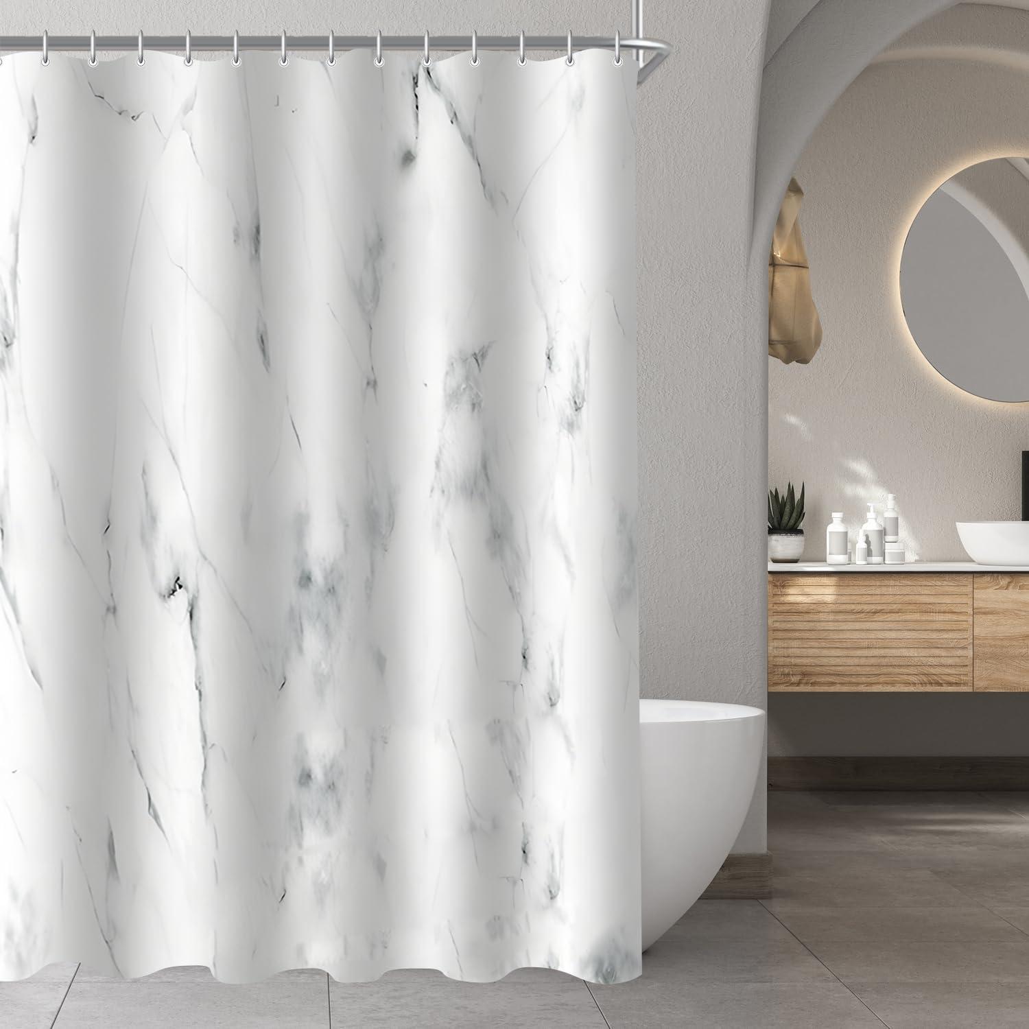Duschvorhang Marmor 200x200cm Wasserdicht, Antischimmel, Waschbar, Polyester