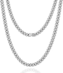 Hochwertige Cuban Link Chain 18K Gold Vergoldet 7mm Unisex 45.7cm