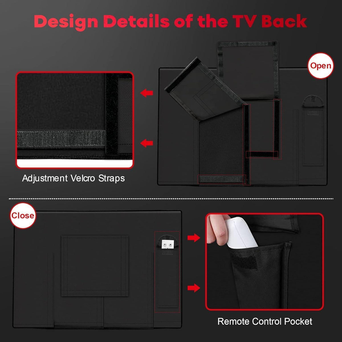Outdoor TV Abdeckung 60-65 Zoll, Wasserdicht & UV-Schutz