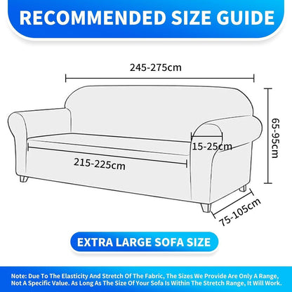 Samt Sofaüberzug 4-Sitzer – Rutschfest, Pflegleicht & Modern