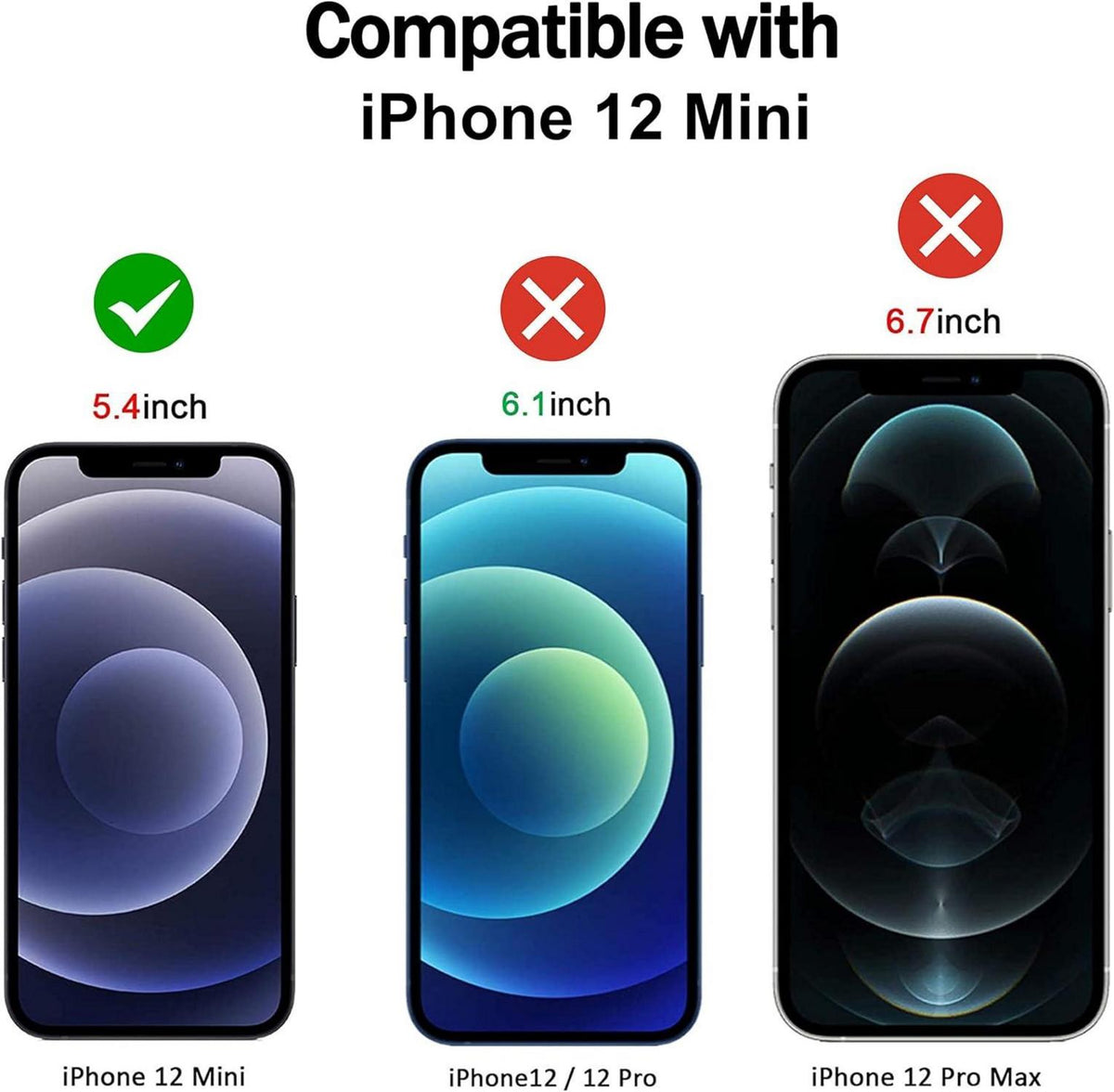Panzerglas Schutz Glas iPhone 12 Mini 5.4 Zoll 3er Pack
