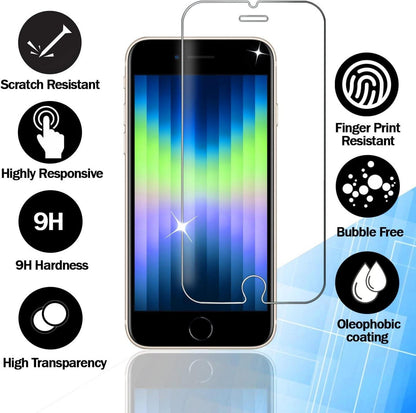 Panzerglas Displayschutzfolie für iPhone SE 3 2022/ SE 2
