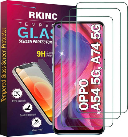 Panzerglas Displayschutzfolie Oppo A54 5G A74 5G 3er Set