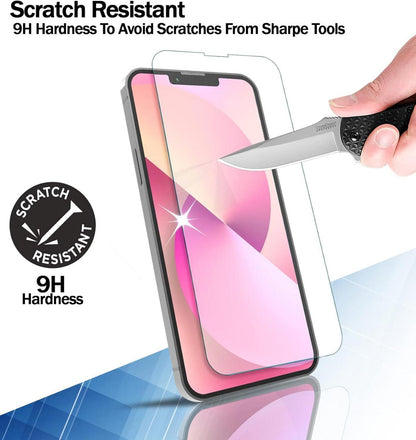 3x Panzerglas Displayschutz für iPhone 13/13 Pro/14 6.1 Zoll Härte 9H