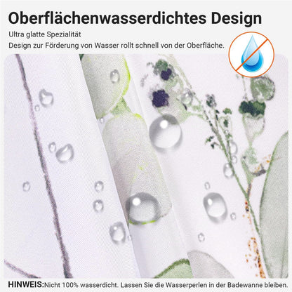Duschvorhang Goldene Blätter 180x200cm Antischimmel
