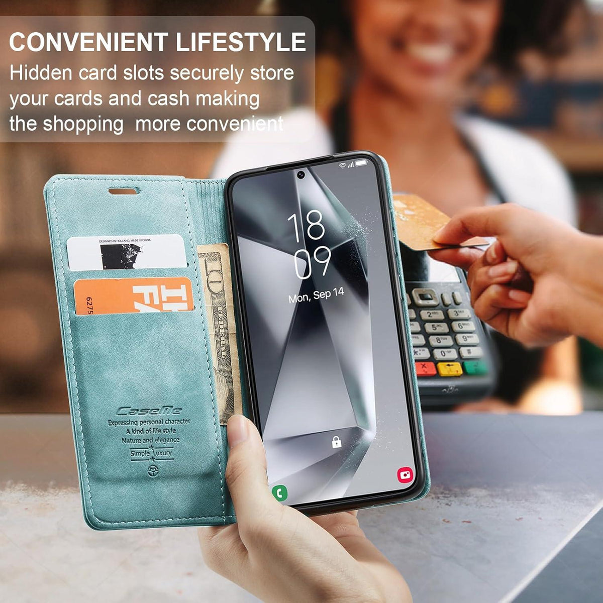 Samsung Galaxy S24 5G Hülle - Premium Leder Flip Case mit Magnet