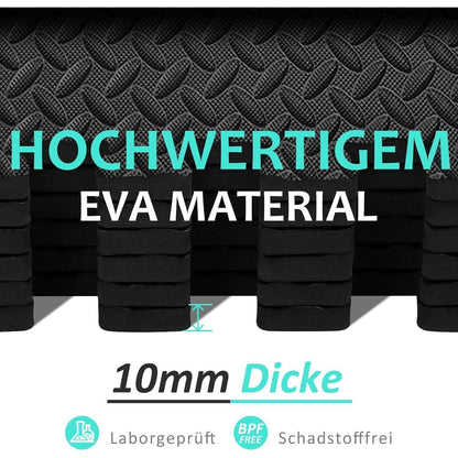 Bodenschutzmatte Fitness Set 12er Puzzlematten 61x61cm EVA