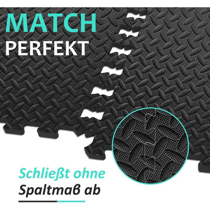Bodenschutzmatte Fitness Set 12er Puzzlematten 61x61cm EVA