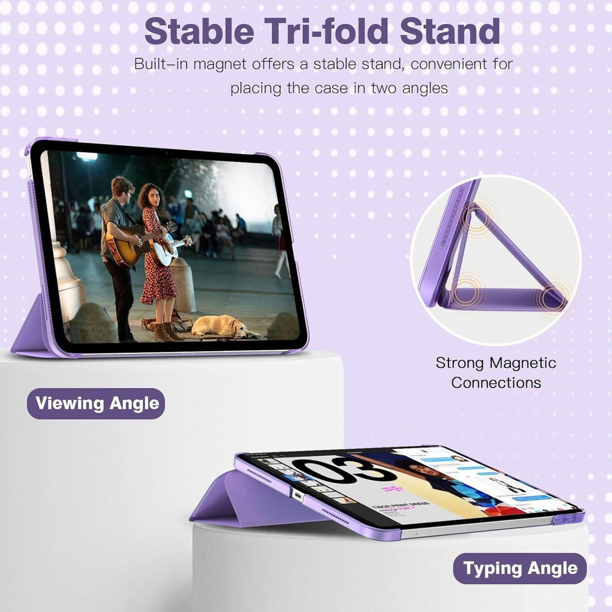 Schlanke TiMOVO iPad 10. Generation 10,9 Zoll 2022 Smart Case Hülle - Lila