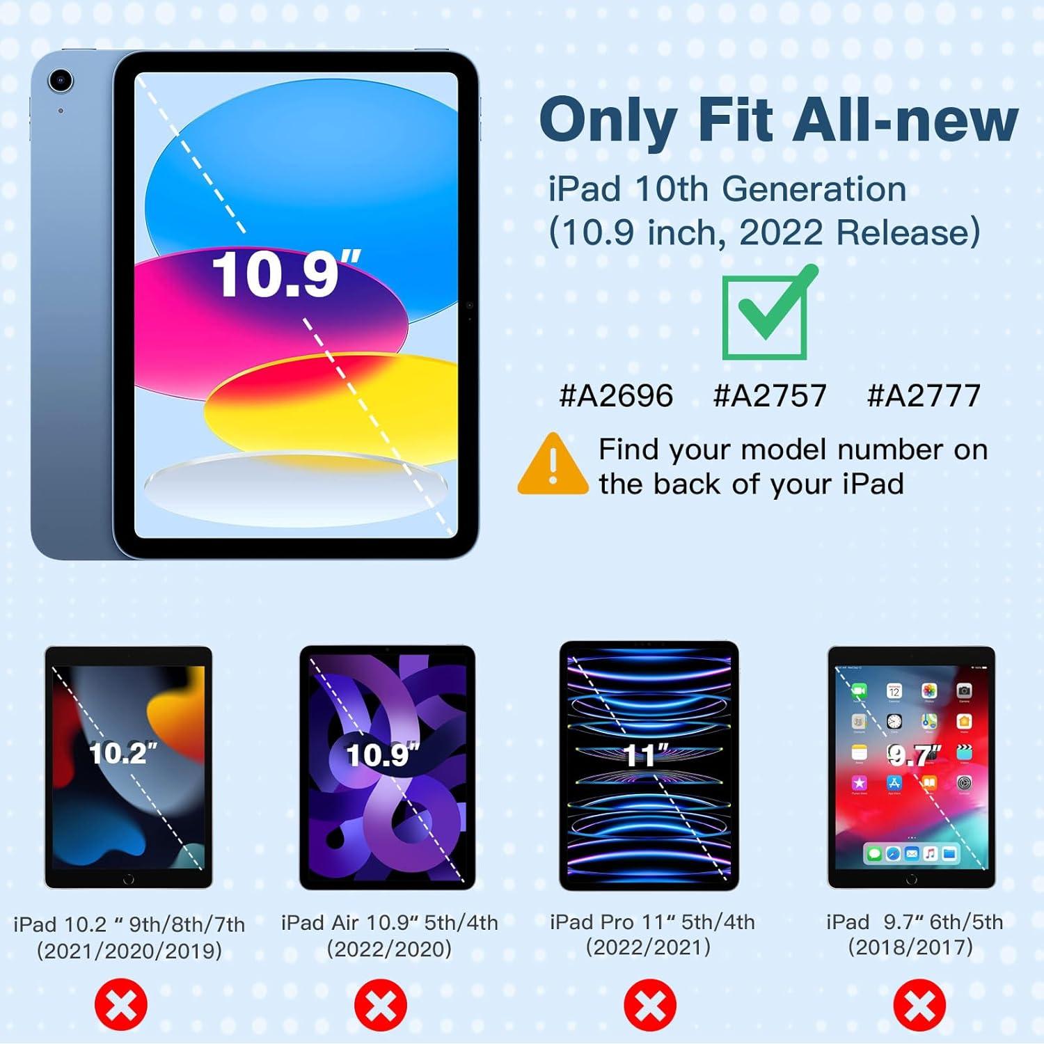 TiMOVO iPad 10.9 Hülle Smart Case Cover Dunkelblau