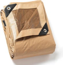 Abdeckplane Wasserdicht 4m x 5m Beige/Khaki