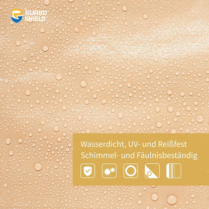 Abdeckplane Wasserdicht 4x4m Beige/Khaki 120g/m² UV-stabilisiert