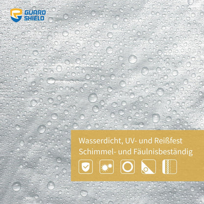 Abdeckplane Wasserdicht 3x5m Silberfarben 120g/m² UV-stabilisiert