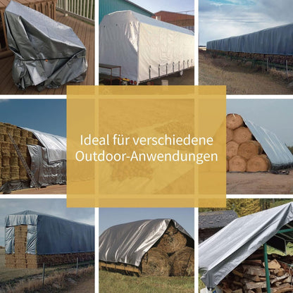 Abdeckplane 3x5m Wasserdicht Silber Multifunktional