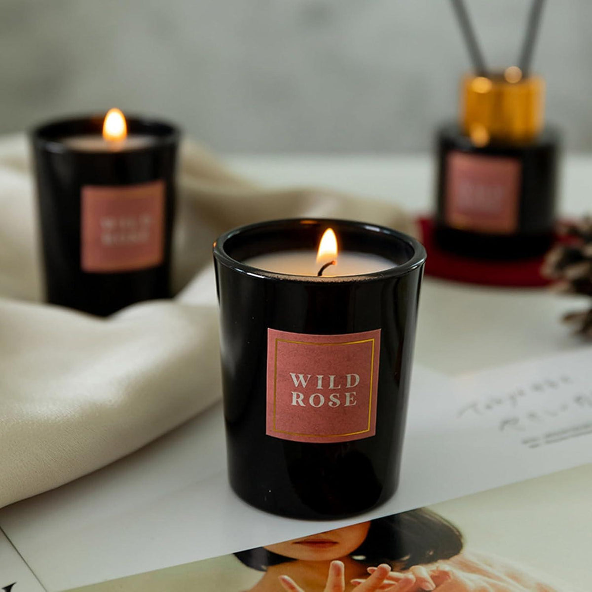 Duftkerzen Geschenkset Hyazinthe Jasmin 2 Kerzen Aromatherapie