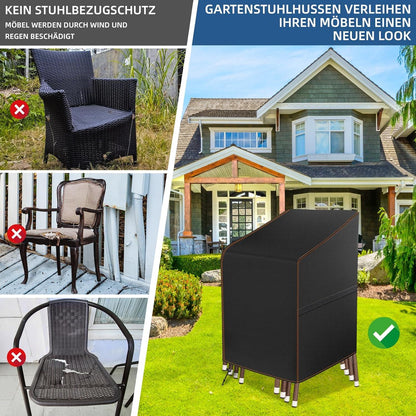 Gartenstuhl Abdeckung 420D Oxford-Stoff wasserdicht 91x71x120cm