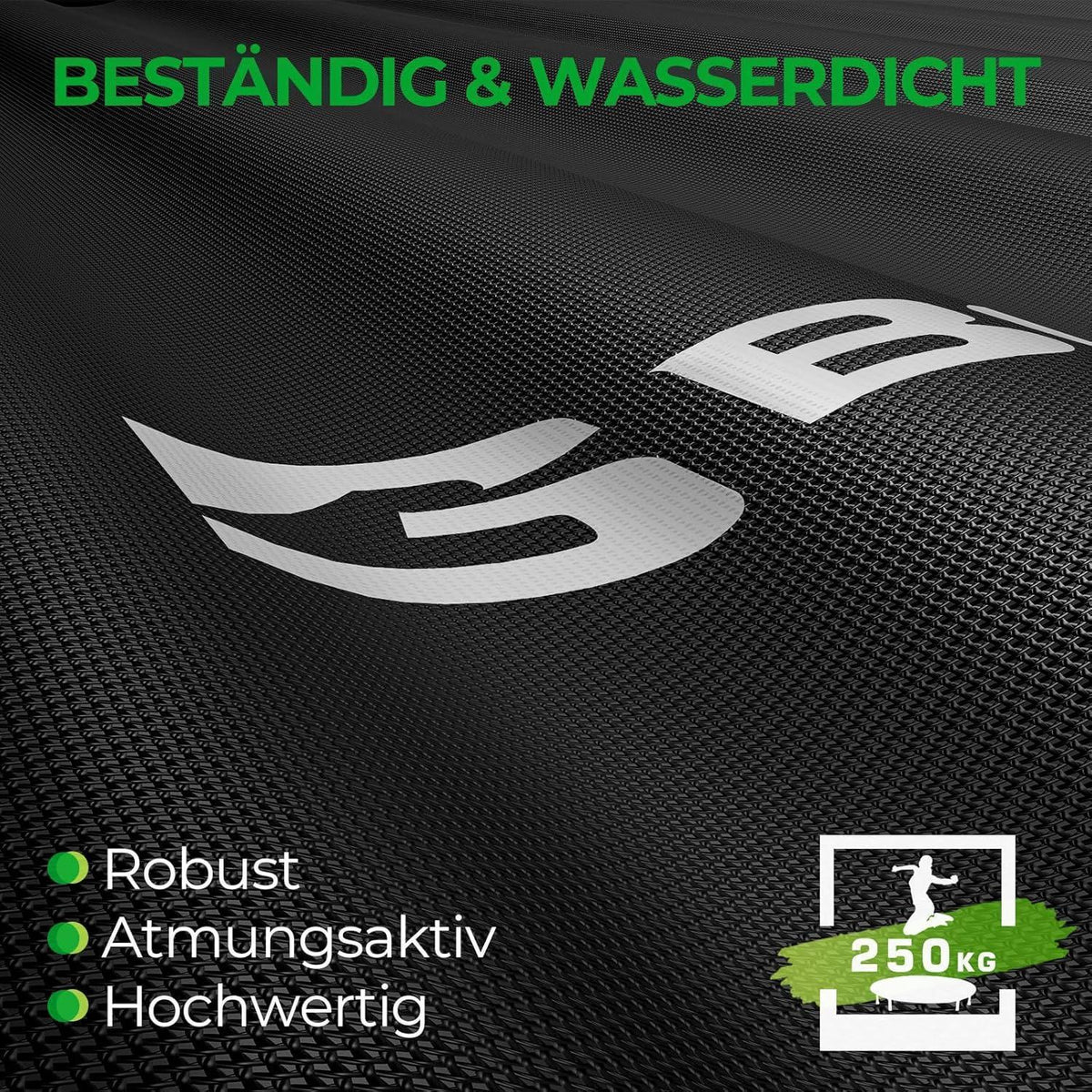 Fitness Trampolin Indoor Ø 122 cm mit T-Griff & Gummiseilen