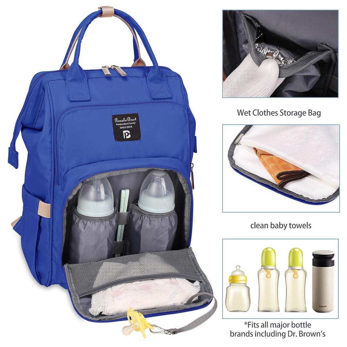 Baby Wickelrucksack mit Wickelunterlage und isolierten