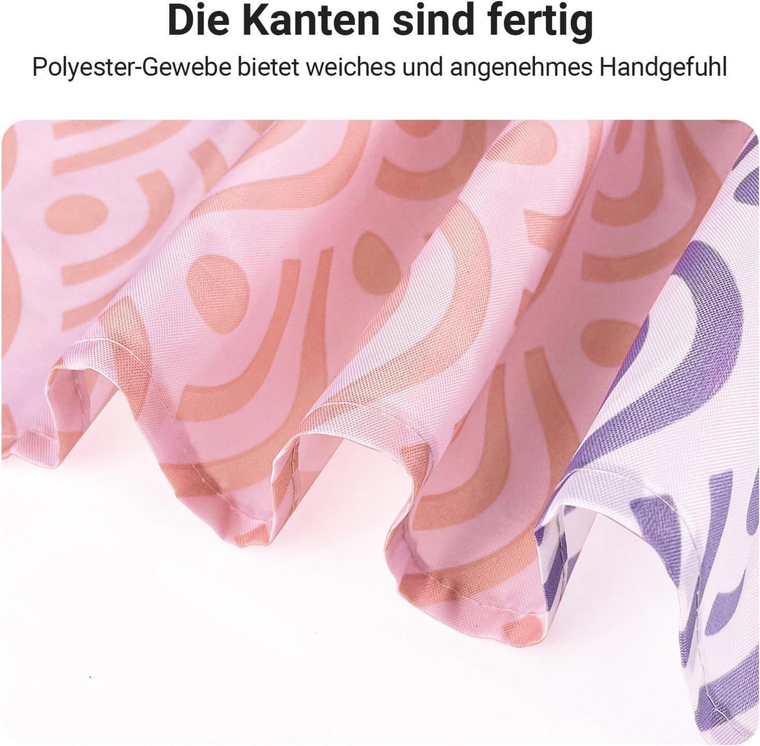 Duschvorhang Blume 100x180cm Antischimmel Textil Wasserdicht inkl. 6