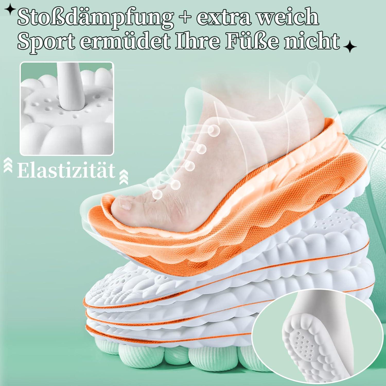 Orthopädische Einlegesohlen Herren Damen Arch Support Sport Atmungsaktiv Größe