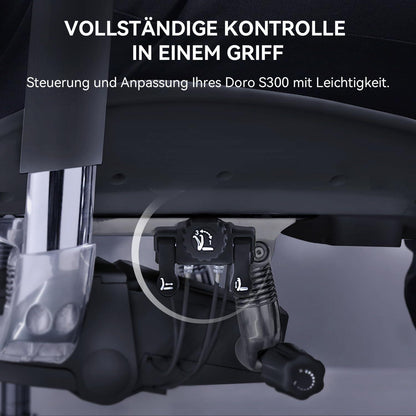 Ergonomischer Bürostuhl mit 6D-Armlehnen und Lendenwirbelstütze