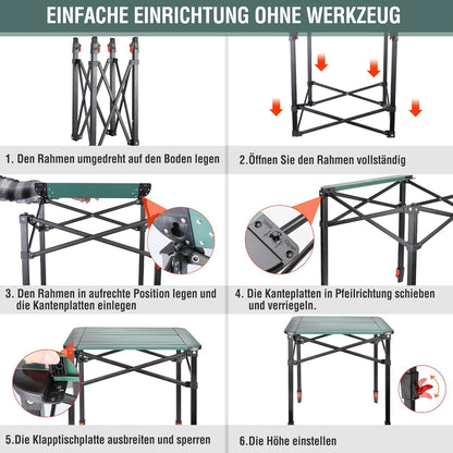 Aluminium Klapptisch Tragetasche Campingtisch Alu Balkontisch