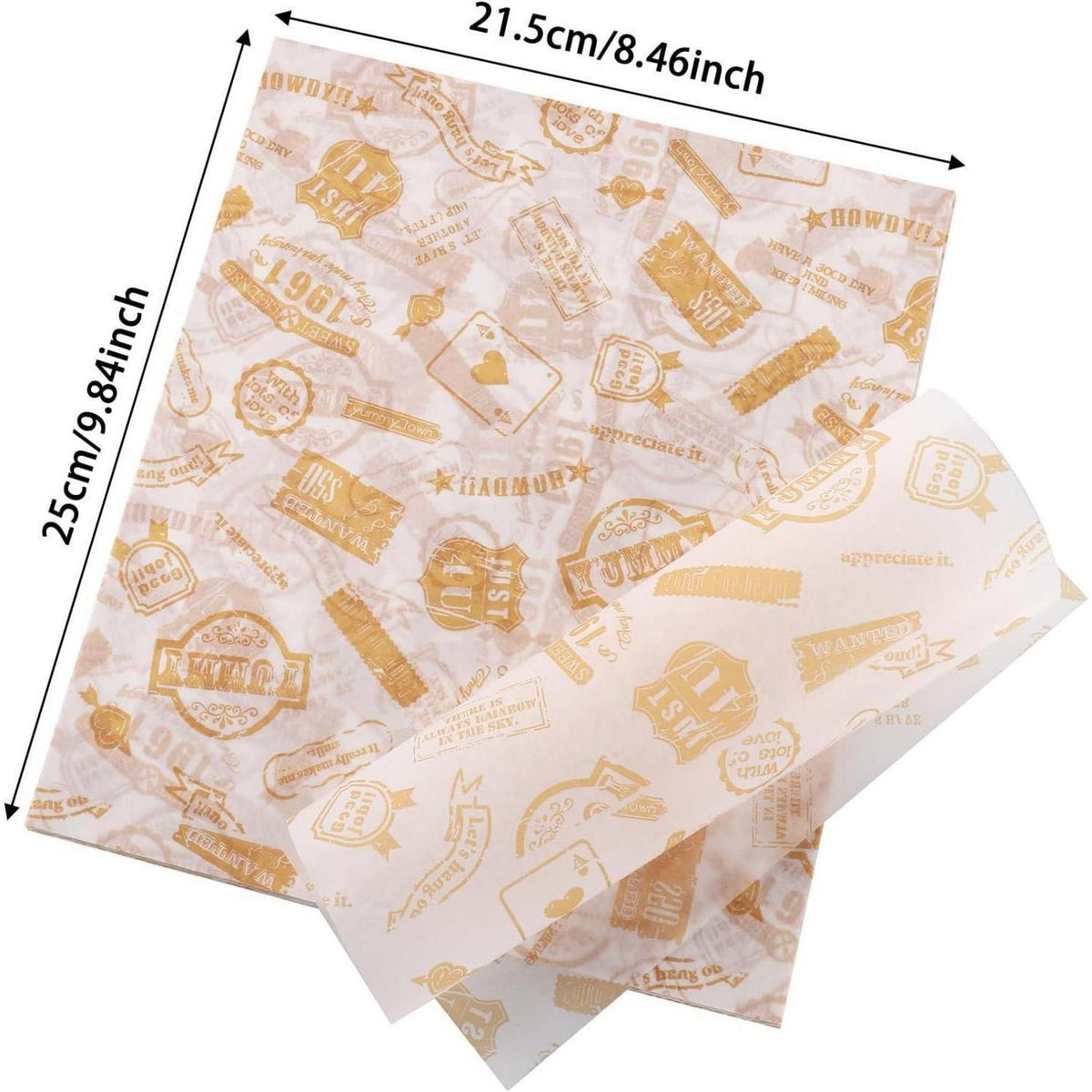 Deli Papierblätter 100er Set, Zeitungsdruck, 25x21.5cm