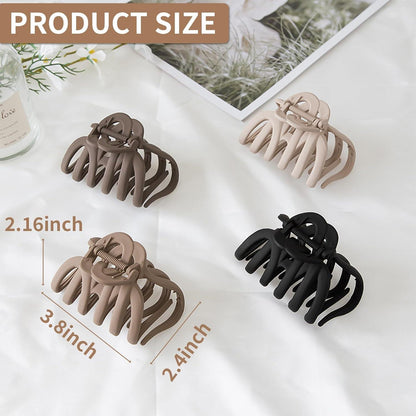 4er Set Große Haarklammern Oktopus Design 9,5cm Rutschfest