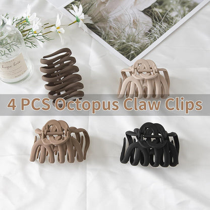 4er Set Große Haarklammer Oktopus Haarklammer Damen Haarspangen 9.5cm Schwere Haare
